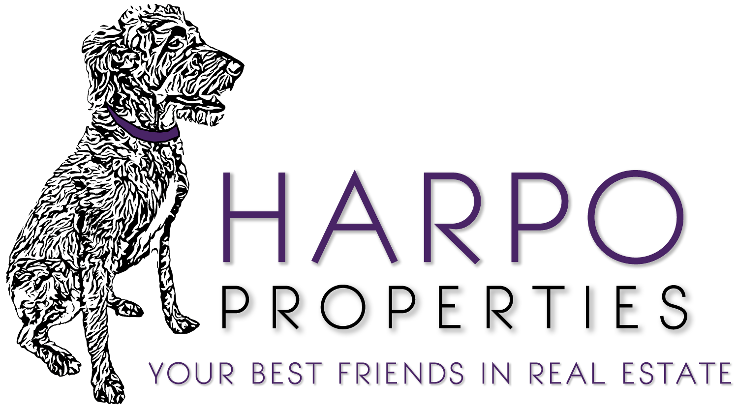 Harpo Properties your best friends in real estate dog logo